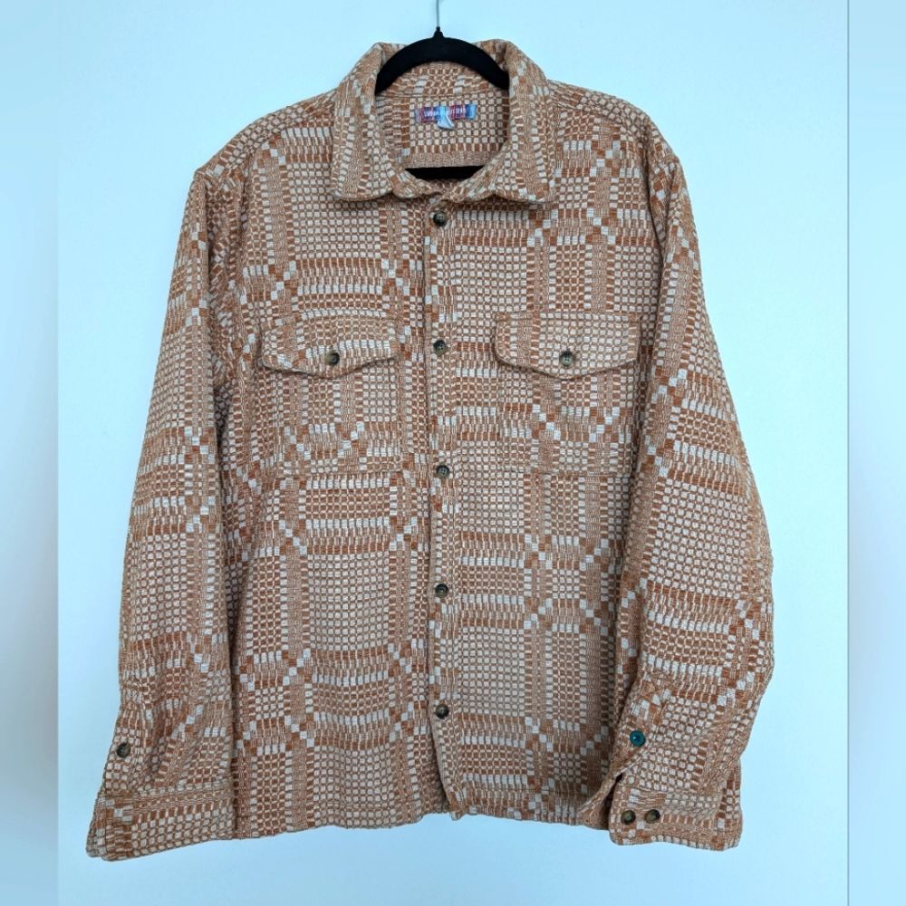 Urban Outfitters Chenille Check Shacket Overshirt Sz L Unisex